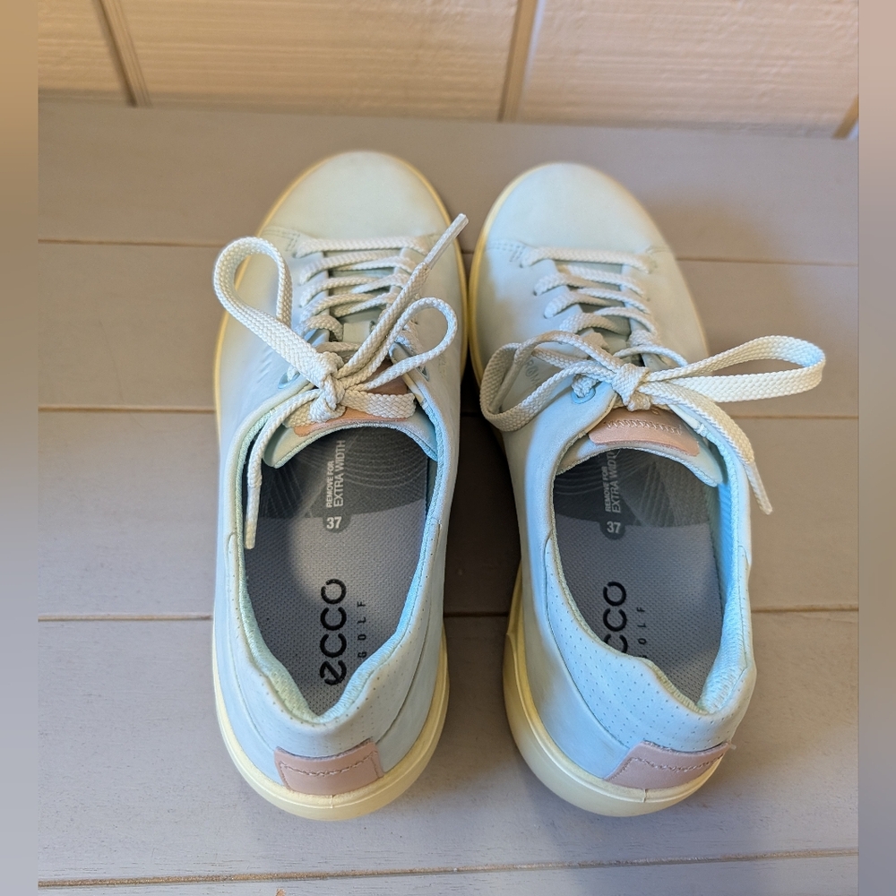 ECCO W GOLF TRAY Laced Shoes Blue Yellow Women's 10 - Picture 10 of 15
